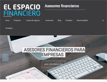 Tablet Screenshot of elespaciofinanciero.com